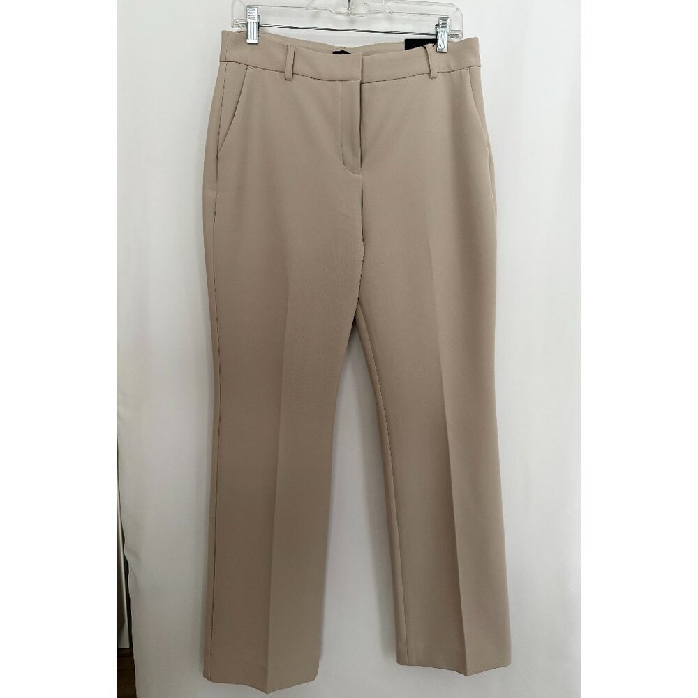 Express Editor Mid Rise Bootcut Work Dress Pant, Khaki, Size 8S